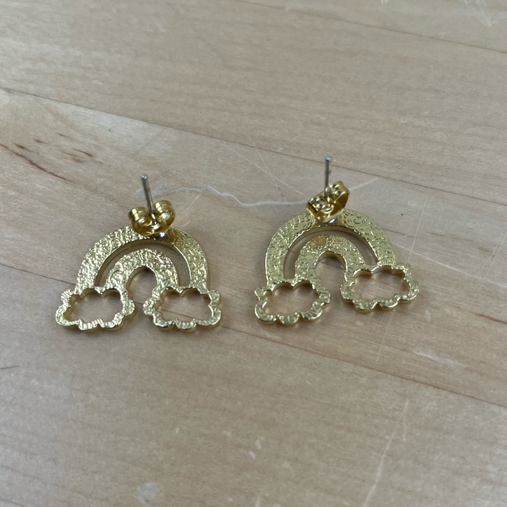 Rainbow Cloud Stud Earrings - image 3